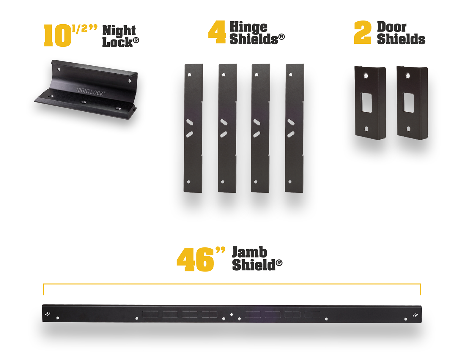 Door Armor Double Door Security Kit (With Night Lock)