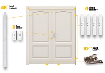 Door Armor Double Door Security Kit (With Night Lock)